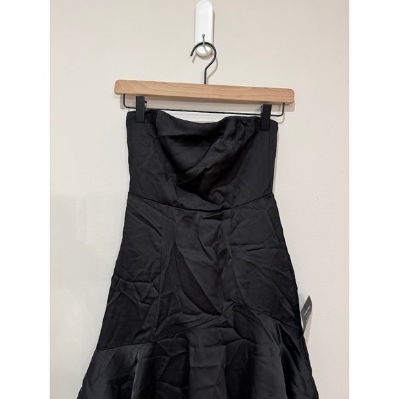Lulus Black Strapless Tiered Ruffle Maxi Dress XS Evening Formal - Picture 3 of 12